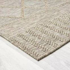 Sale Kirklands Home Brown Transitional Stripes Outdoor Rug, 8x10