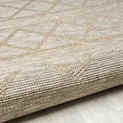 Sale Kirklands Home Brown Transitional Stripes Outdoor Rug, 8x10