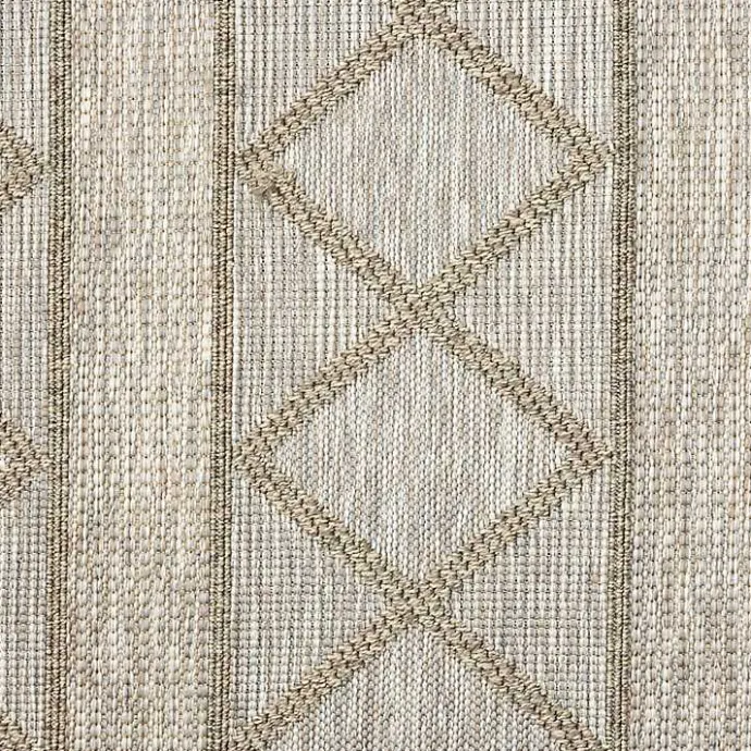 Sale Kirklands Home Brown Transitional Stripes Outdoor Rug, 8x10
