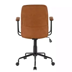 Hot Kirklands Home Tufted Faux Leather Office Chair Brown