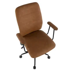 Hot Kirklands Home Tufted Faux Leather Office Chair Brown