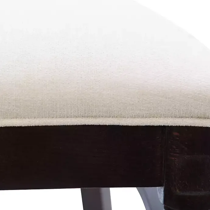 Discount Kirklands Home Brown Upholstered Oval Dining Chairs, Set of 2 White
