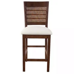 Clearance Kirklands Home Brown Wilbur Cane Back Counter Stools, Set of 2