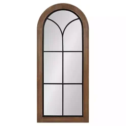 Sale Kirklands Home Windowpane Arch Geoffrey Mirror Brown