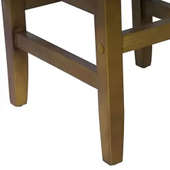 New Kirklands Home Windowpane Upholstered Counter Stool Brown