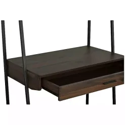 Discount Kirklands Home Wood & Black Metal 2-Shelf Desk Brown
