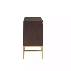 Kirklands Home Wood and Gold Martha Stewart Cabinet Brown
