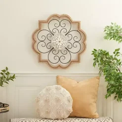 Clearance Kirklands Home Brown Wood and Metal Farmhouse Wall Plaque