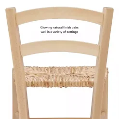 Discount Kirklands Home Wood and Seagrass Counter Stools, Set of 2 Brown