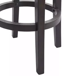 Hot Kirklands Home Brown Wood Backless Swivel Bar Stool Gray