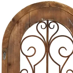 Discount Kirklands Home Wood Black Metal Scrollwork Wall Plaque Brown