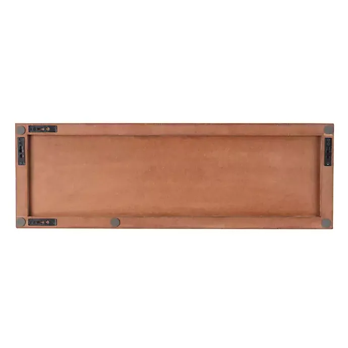 Online Kirklands Home Wood Geometric Block Wall Plaque, 36x12 in. Brown