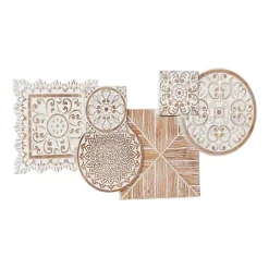 Online Kirklands Home Brown Wood Geometric Layered Shapes Wall Plaque