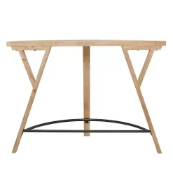 Online Kirklands Home Wood Half Round Console Table Brown