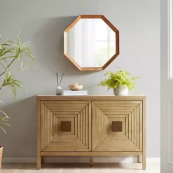 Clearance Kirklands Home Wood Layered Doors Cabinet Brown