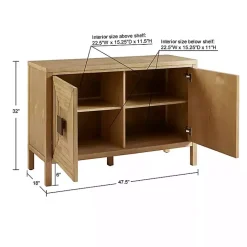 Clearance Kirklands Home Wood Layered Doors Cabinet Brown