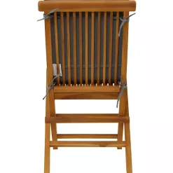 Sale Kirklands Home Wood Outdoor Folding Dining Chairs, Set of 2 Brown