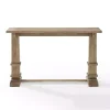 Kirklands Home Brown Wood Pedestal Base Console Table