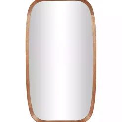 Clearance Kirklands Home Wood Rounded Edges Mirror Brown