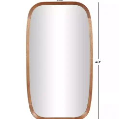 Clearance Kirklands Home Wood Rounded Edges Mirror Brown
