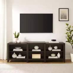 Kirklands Home Wood 6-Shelf Media Cabinet Brown
