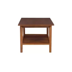 Clearance Kirklands Home Wood Slatted Bottom Shelf Coffee Table Brown
