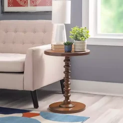 Clearance Kirklands Home Wood Spindle Side Table Brown