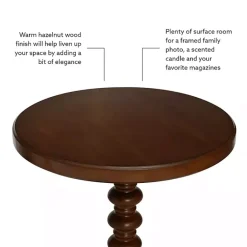 Clearance Kirklands Home Wood Spindle Side Table Brown