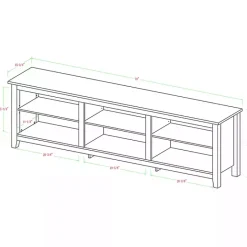 New Kirklands Home Wood TV Stand, 70 in. Brown