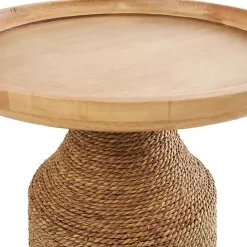 Kirklands Home Wood Wrapped Accent Table Brown