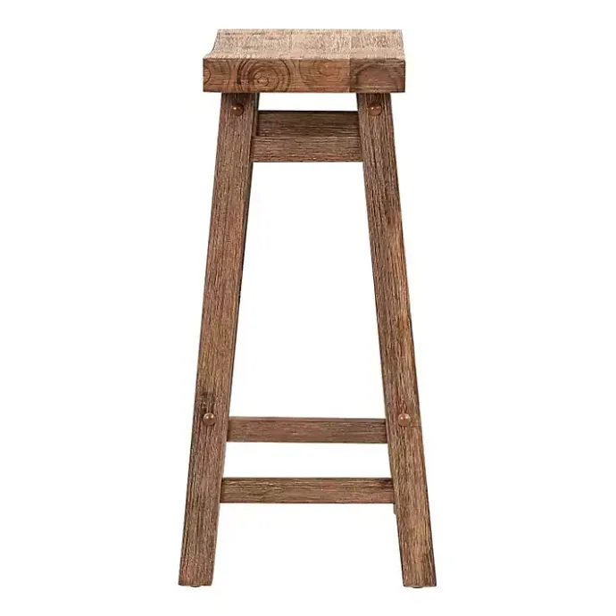 Sale Kirklands Home Wooden Saddle Seat Counter Stool Brown