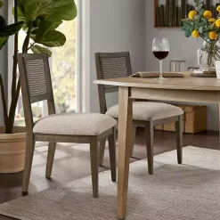 Discount Kirklands Home Woven Back Dining Chairs, Set of 2 Brown
