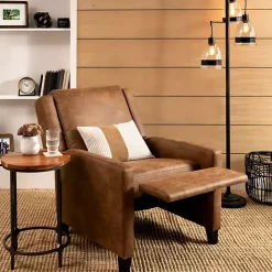 Clearance Kirklands Home Wyatt Faux Leather Recliner Brown