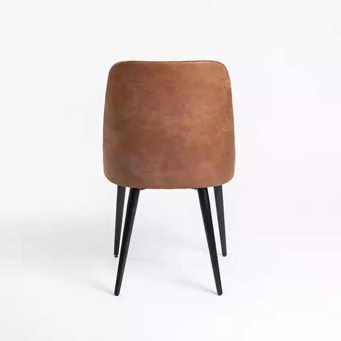 Best Kirklands Home Wyatt Faux Leather Dining Chairs, Set of 2 Brown