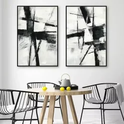 Best Kirklands Home Brushed Away Framed Canvas Art Prints, Set of 2