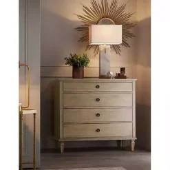 Kirklands Home Brushed Birch 4-Drawer Wooden Dresser Tan