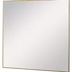 New Kirklands Home Brushed Metal Square Framed Mirror Gold