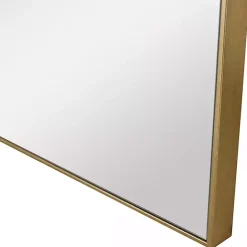 New Kirklands Home Brushed Metal Square Framed Mirror Gold