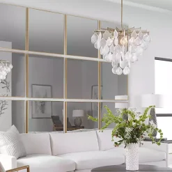New Kirklands Home Brushed Metal Square Framed Mirror Gold