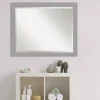 Best Kirklands Home Brushed Metallic Silver Frame Beveled Mirror
