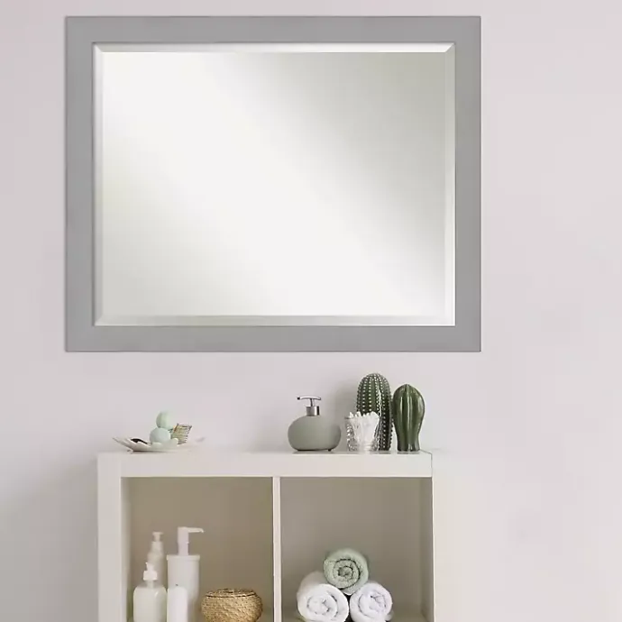 Best Kirklands Home Brushed Metallic Silver Frame Beveled Mirror