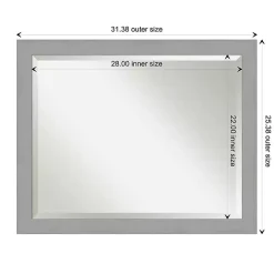 Best Kirklands Home Brushed Metallic Silver Frame Beveled Mirror