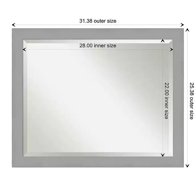 Best Kirklands Home Brushed Metallic Silver Frame Beveled Mirror