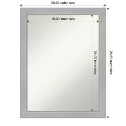 Outlet Kirklands Home Brushed Nickel Modern Decorative Wall Mirror