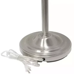 Hot Kirklands Home Brushed Nickel 3-Scallop Glass Floor Lamp Gray