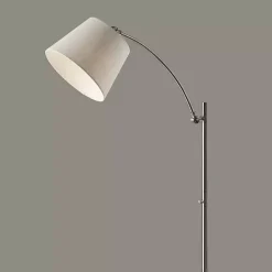 Outlet Kirklands Home Brushed Adjustable Arm Floor Lamp Silver
