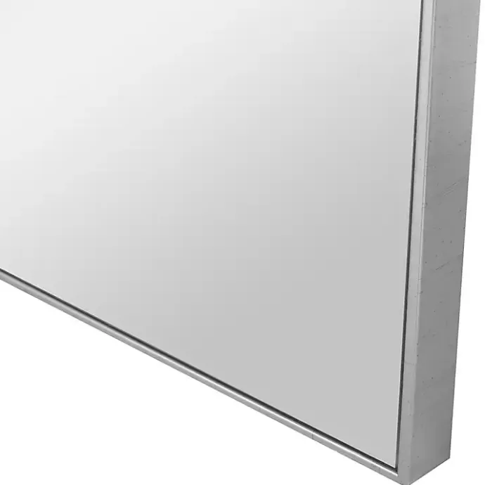 Best Kirklands Home Brushed Metal Square Framed Mirror Silver