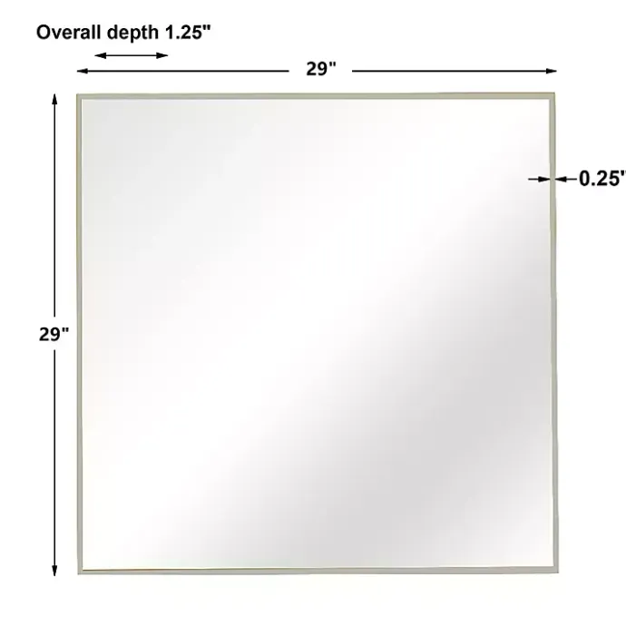 Best Kirklands Home Brushed Metal Square Framed Mirror Silver