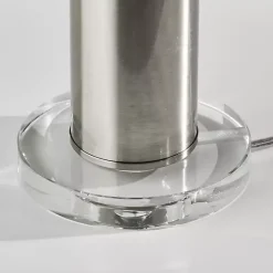 Best Kirklands Home Brushed Steel Cylinder Table Lamp White