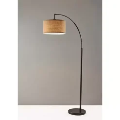 Hot Kirklands Home Burlap Arc Floor Lamp Tan
